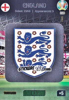 Sticker Team Logo - UEFA Euro 2020 Preview. Adrenalyn XL n. 118 - Panini