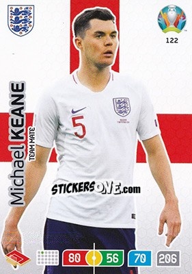 Sticker Michael Keane - UEFA Euro 2020 Preview. Adrenalyn XL n. 122 - Panini