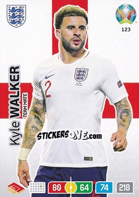 Sticker Kyle Walker - UEFA Euro 2020 Preview. Adrenalyn XL n. 123 - Panini