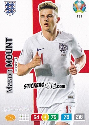 Sticker Mason Mount - UEFA Euro 2020 Preview. Adrenalyn XL n. 131 - Panini