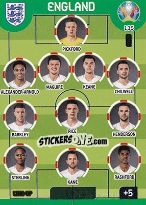 Sticker Line-Up - UEFA Euro 2020 Preview. Adrenalyn XL n. 135 - Panini