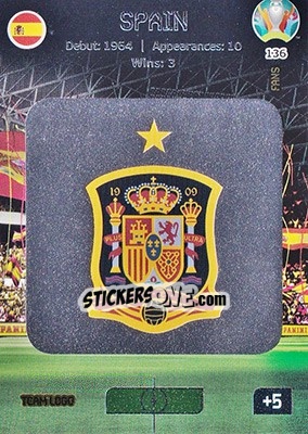 Sticker Team Logo - UEFA Euro 2020 Preview. Adrenalyn XL n. 136 - Panini