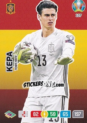 Sticker Kepa - UEFA Euro 2020 Preview. Adrenalyn XL n. 137 - Panini