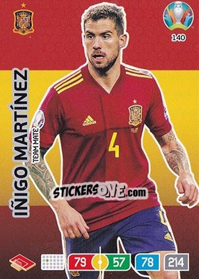 Cromo Iñigo Martínez - UEFA Euro 2020 Preview. Adrenalyn XL - Panini