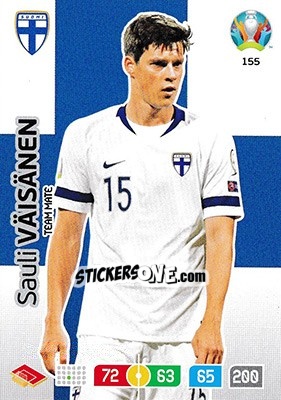 Sticker Sauli Väisänen - UEFA Euro 2020 Preview. Adrenalyn XL n. 155 - Panini