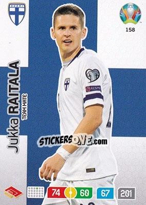 Sticker Jukka Raitala - UEFA Euro 2020 Preview. Adrenalyn XL n. 158 - Panini
