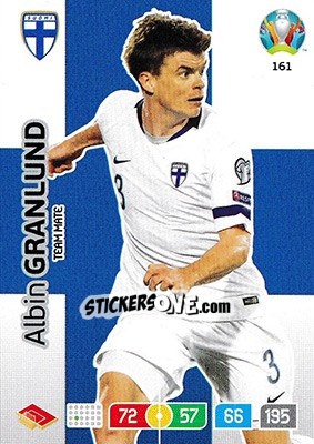 Sticker Albin Granlund - UEFA Euro 2020 Preview. Adrenalyn XL n. 161 - Panini