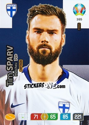 Sticker Tim Sparv - UEFA Euro 2020 Preview. Adrenalyn XL n. 165 - Panini