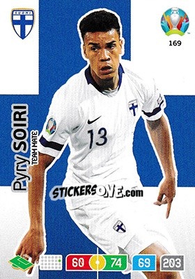 Sticker Pyry Soiri - UEFA Euro 2020 Preview. Adrenalyn XL n. 169 - Panini