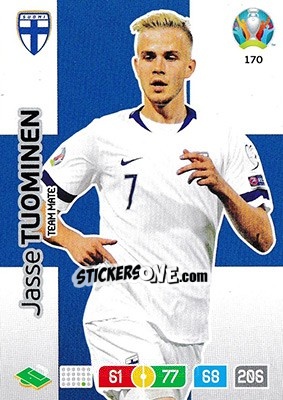 Sticker Jasse Tuominen - UEFA Euro 2020 Preview. Adrenalyn XL n. 170 - Panini