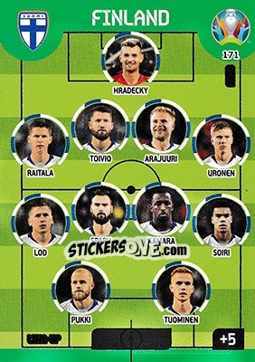 Sticker Line-Up - UEFA Euro 2020 Preview. Adrenalyn XL n. 171 - Panini