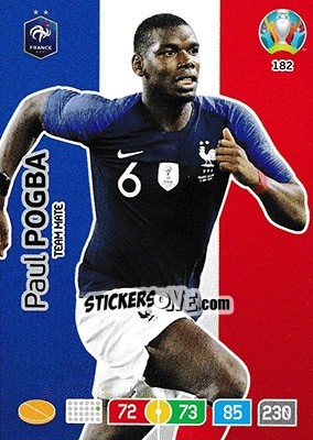 Sticker Paul Pogba - UEFA Euro 2020 Preview. Adrenalyn XL n. 182 - Panini