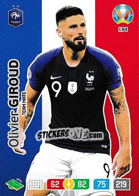 Sticker Olivier Giroud - UEFA Euro 2020 Preview. Adrenalyn XL n. 184 - Panini