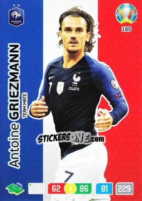 Sticker Antoine Griezmann - UEFA Euro 2020 Preview. Adrenalyn XL n. 185 - Panini
