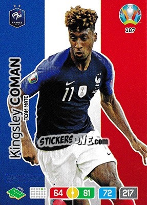 Sticker Kingsley Coman - UEFA Euro 2020 Preview. Adrenalyn XL - Panini