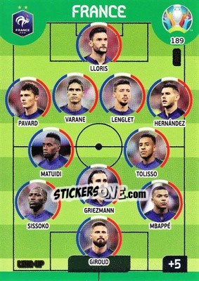 Sticker Line-Up - UEFA Euro 2020 Preview. Adrenalyn XL n. 189 - Panini