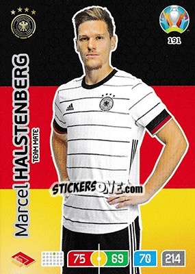 Sticker Marcel Halstenberg - UEFA Euro 2020 Preview. Adrenalyn XL n. 191 - Panini