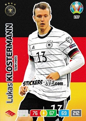 Sticker Lukas Klostermann - UEFA Euro 2020 Preview. Adrenalyn XL n. 197 - Panini