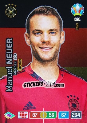 Sticker Manuel Neuer - UEFA Euro 2020 Preview. Adrenalyn XL n. 201 - Panini