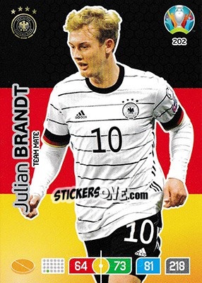 Sticker Julian Brandt - UEFA Euro 2020 Preview. Adrenalyn XL - Panini