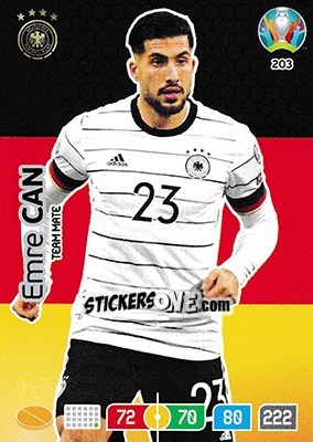 Sticker Emre Can - UEFA Euro 2020 Preview. Adrenalyn XL n. 203 - Panini