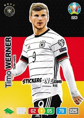 Figurina Timo Werner - UEFA Euro 2020 Preview. Adrenalyn XL - Panini
