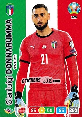 Sticker Gianluigi Donnarumma - UEFA Euro 2020 Preview. Adrenalyn XL n. 209 - Panini
