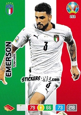 Cromo Emerson Palmieri - UEFA Euro 2020 Preview. Adrenalyn XL - Panini