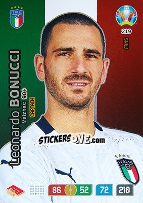 Sticker Leonardo Bonucci - UEFA Euro 2020 Preview. Adrenalyn XL - Panini