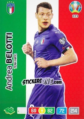 Sticker Andrea Belotti - UEFA Euro 2020 Preview. Adrenalyn XL n. 223 - Panini
