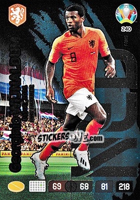 Sticker Georginio Wijnaldum - UEFA Euro 2020 Preview. Adrenalyn XL n. 240 - Panini