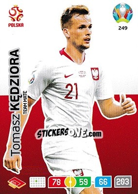 Sticker Tomasz Kędziora - UEFA Euro 2020 Preview. Adrenalyn XL n. 249 - Panini