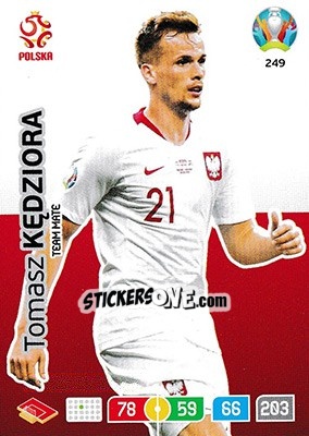 Cromo Tomasz Kędziora - UEFA Euro 2020 Preview. Adrenalyn XL - Panini