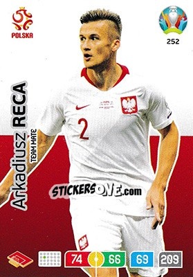 Sticker Arkadiusz Reca - UEFA Euro 2020 Preview. Adrenalyn XL n. 252 - Panini