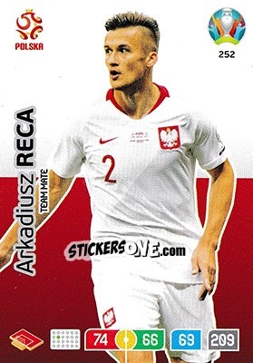 Figurina Arkadiusz Reca - UEFA Euro 2020 Preview. Adrenalyn XL - Panini