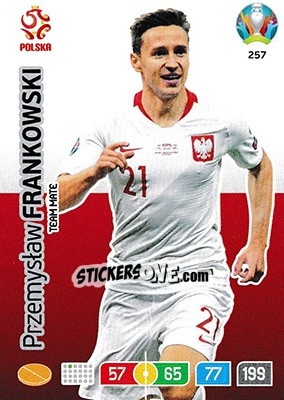 Sticker Przemysław Frankowski - UEFA Euro 2020 Preview. Adrenalyn XL n. 257 - Panini