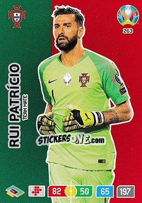 Sticker Rui Patrício - UEFA Euro 2020 Preview. Adrenalyn XL n. 263 - Panini