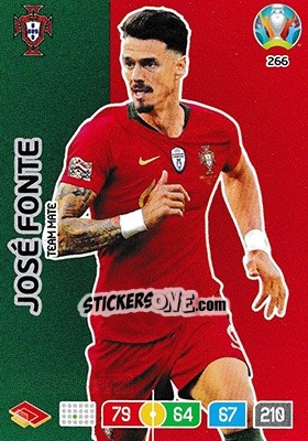 Sticker José Fonte - UEFA Euro 2020 Preview. Adrenalyn XL - Panini