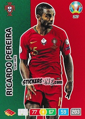 Sticker Ricardo Pereira - UEFA Euro 2020 Preview. Adrenalyn XL n. 267 - Panini