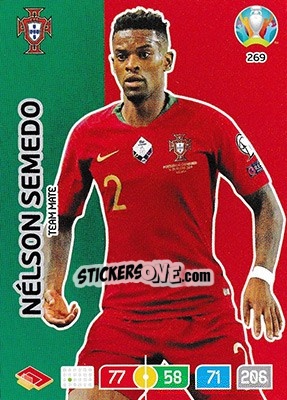 Sticker Nélson Semedo - UEFA Euro 2020 Preview. Adrenalyn XL n. 269 - Panini