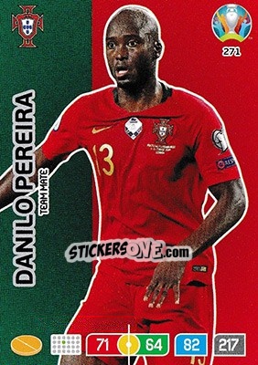 Sticker Danilo Pereira - UEFA Euro 2020 Preview. Adrenalyn XL n. 271 - Panini
