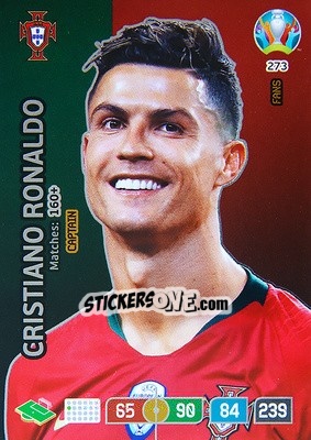 Sticker Cristiano Ronaldo - UEFA Euro 2020 Preview. Adrenalyn XL n. 273 - Panini
