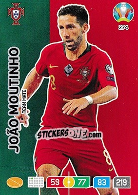 Sticker João Moutinho - UEFA Euro 2020 Preview. Adrenalyn XL n. 274 - Panini
