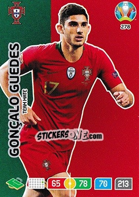 Cromo Gonçalo Guedes - UEFA Euro 2020 Preview. Adrenalyn XL - Panini
