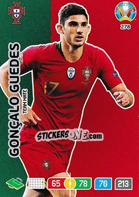 Sticker Gonçalo Guedes - UEFA Euro 2020 Preview. Adrenalyn XL n. 278 - Panini
