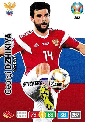 Sticker Georgi Dzhikiya - UEFA Euro 2020 Preview. Adrenalyn XL n. 282 - Panini