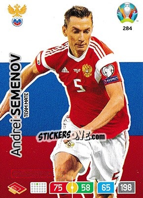 Sticker Andrei Semenov - UEFA Euro 2020 Preview. Adrenalyn XL n. 284 - Panini