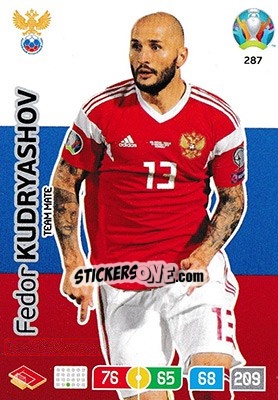 Sticker Fedor Kudryashov - UEFA Euro 2020 Preview. Adrenalyn XL n. 287 - Panini