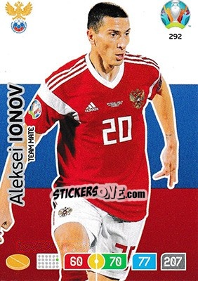 Cromo Aleksei Ionov - UEFA Euro 2020 Preview. Adrenalyn XL - Panini