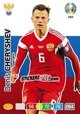Sticker Denis Cheryshev - UEFA Euro 2020 Preview. Adrenalyn XL - Panini